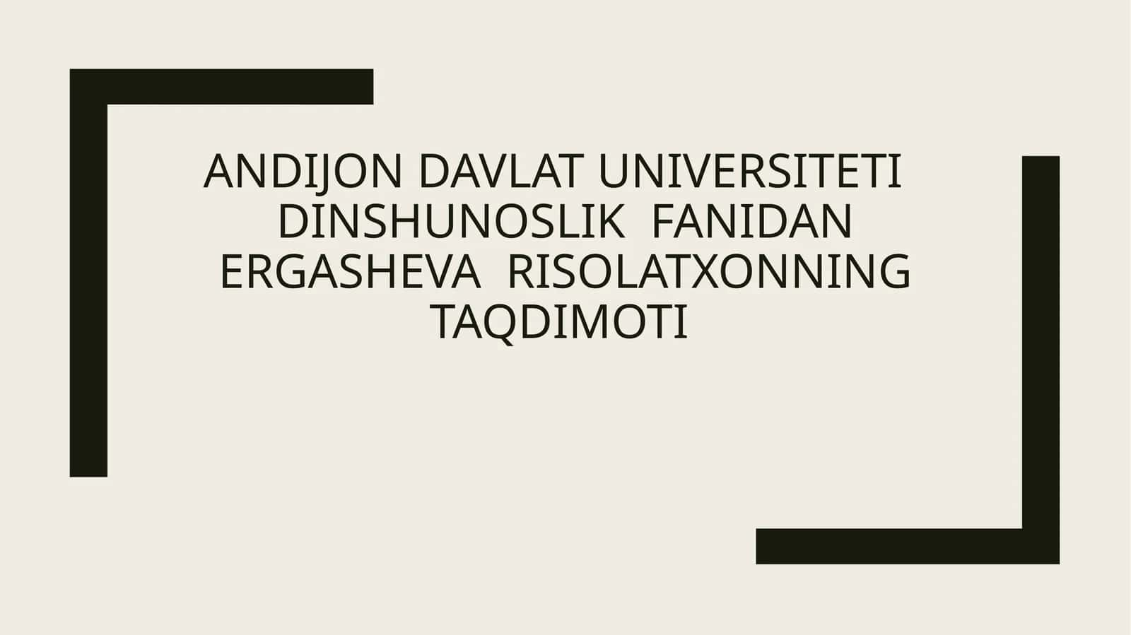 Islom dinining jahon dinidagi maqomi 1