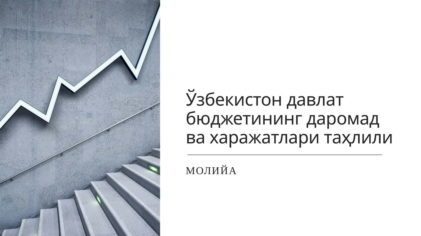 Ўзбекистонда давлат бюджетининг даромад ва харажатлари таҳлили 1