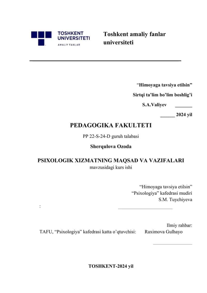 psixologik xizmat maqsad va vazifasi. 1