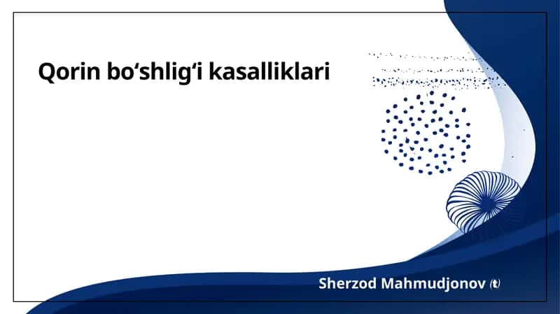Qorin boʻshligʻi kasalliklari 1