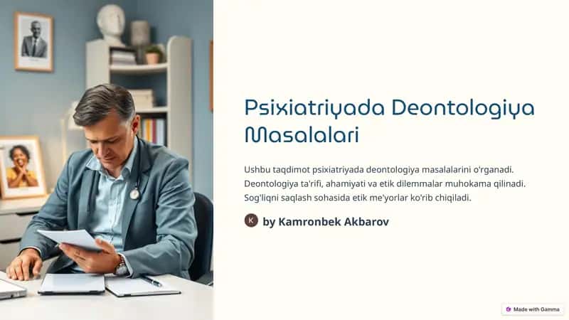 Psixiatriyada Deontologiya Masalalari 1
