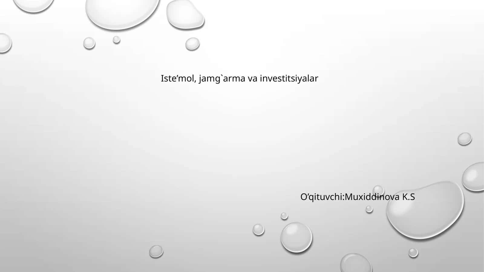 Iste’mol, jamg`arma va investitsiyalar 1