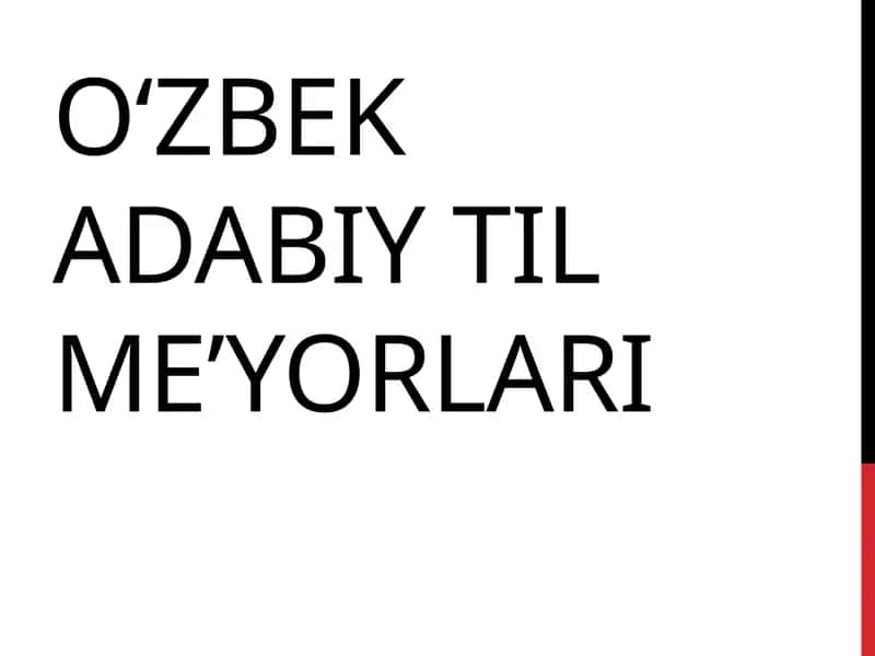 O‘zbek adabiy til me’yorlari 1