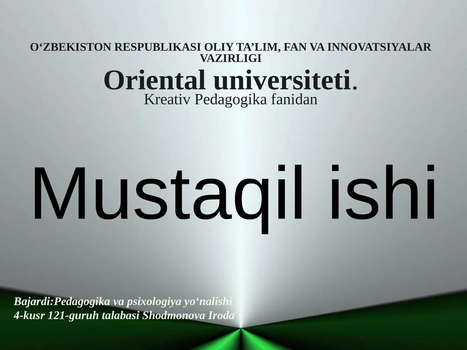 Tarbiya fanini o'qitishda muammoli ta'lim 1
