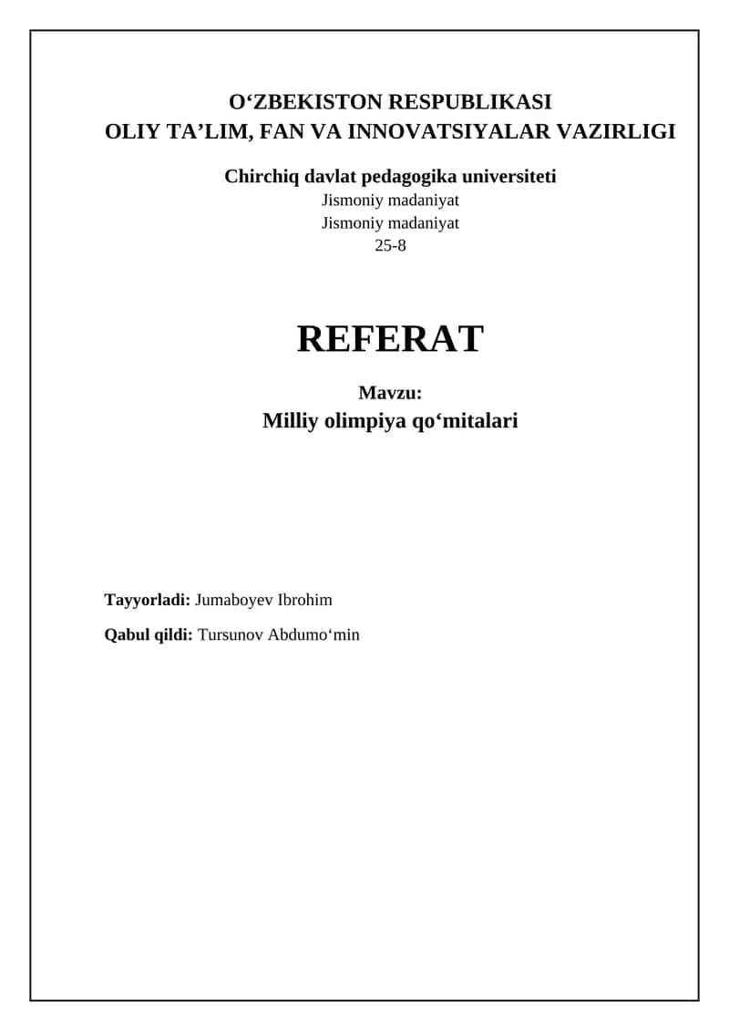 Milliy olimpiya qoʻmitalari 1