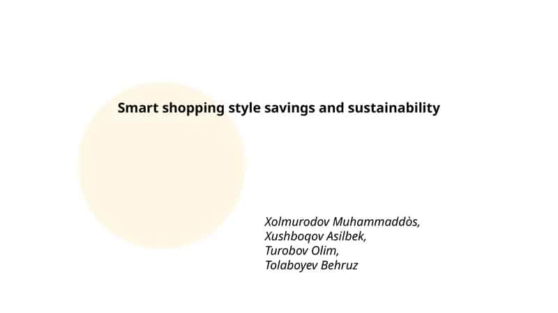 Smart shopping style savings and sustainability 1