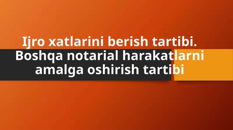 Ijro xatlarini berish tartibi 1