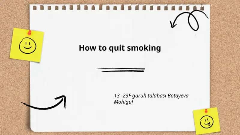 How to quit smoking 1