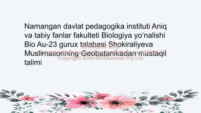 Fitotsenoz dinamikasi 1