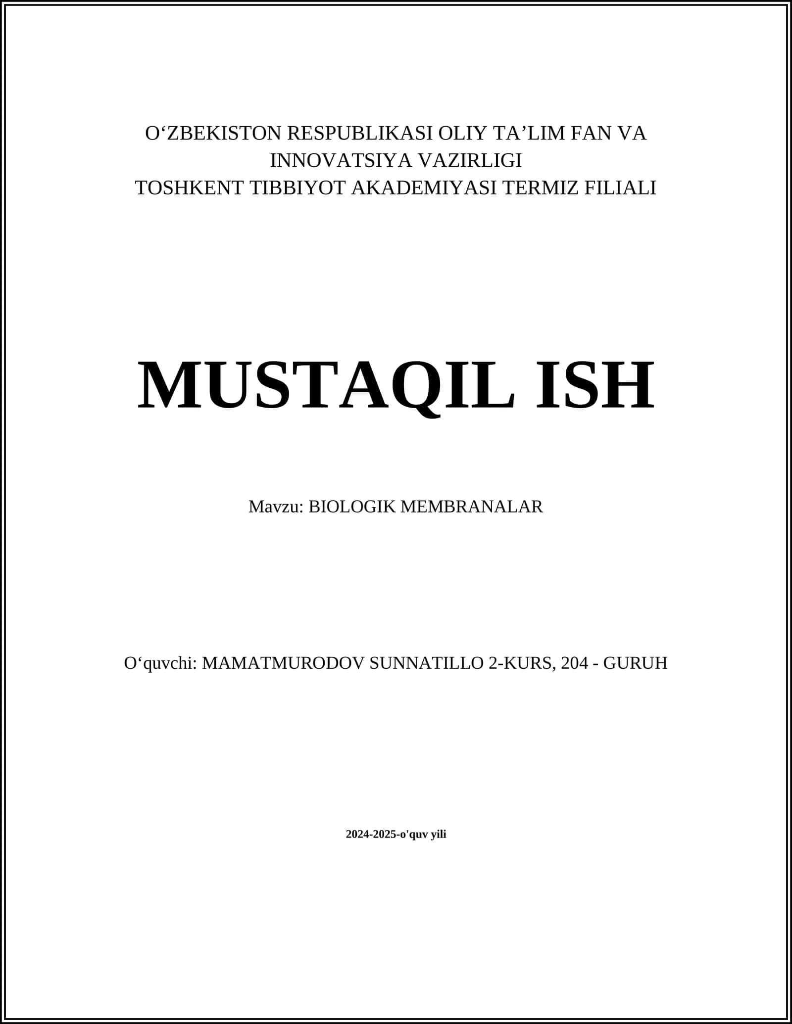 BIOLOGIK MEMBRANALAR 1