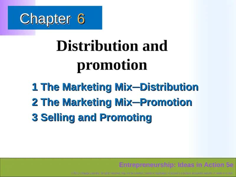 The Marketing Mix─Distribution 1