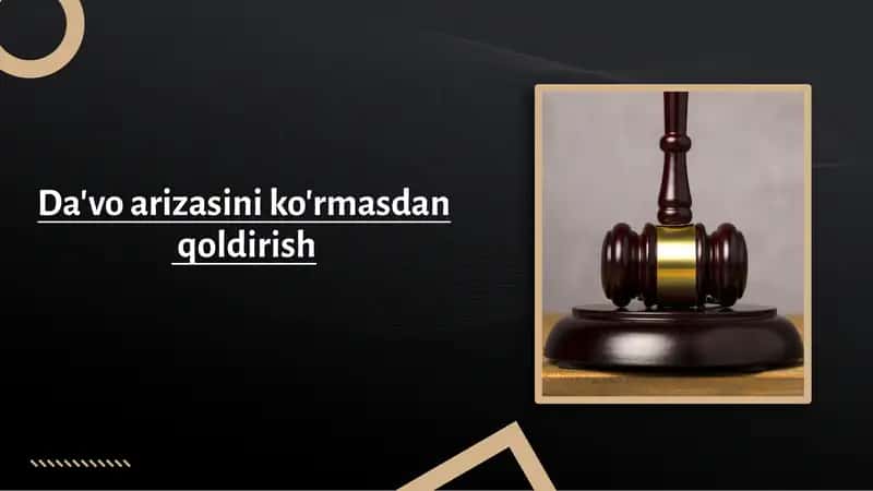 Da'vo arizasini ko'rmasdan qoldirish 1