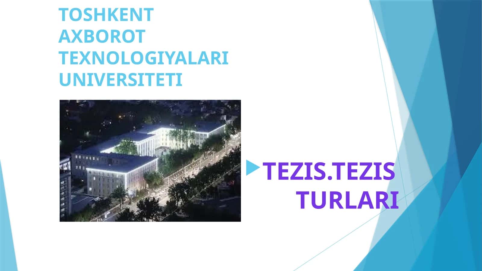 Tezis.Tezis turlari 1