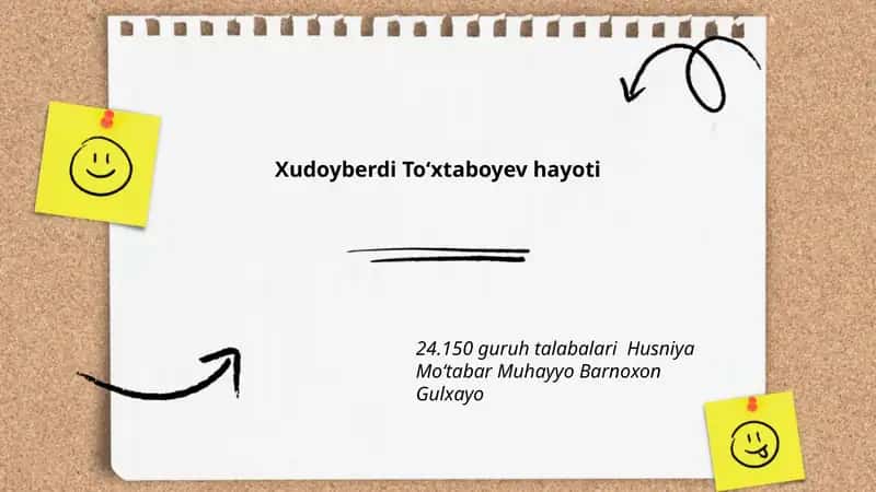 Xudoyberdi Toʻxtaboyev hayoti 1