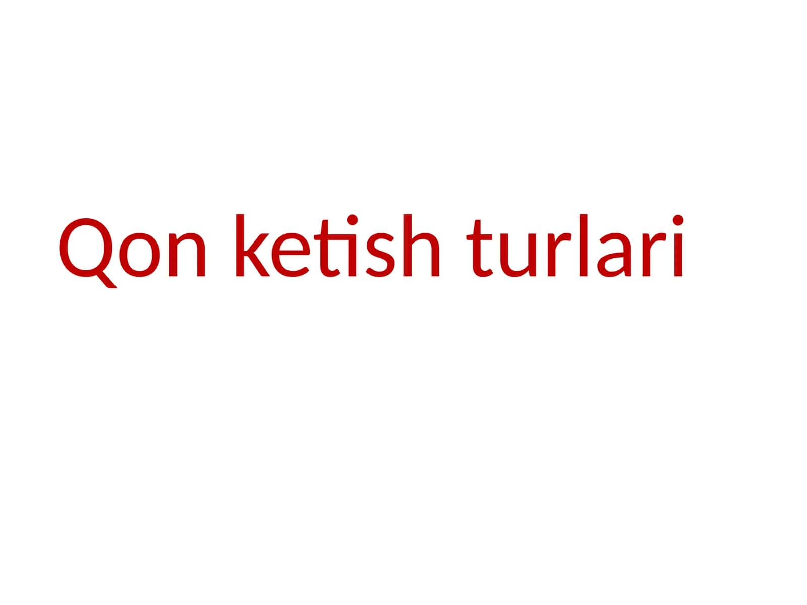 Qon ketish 1
