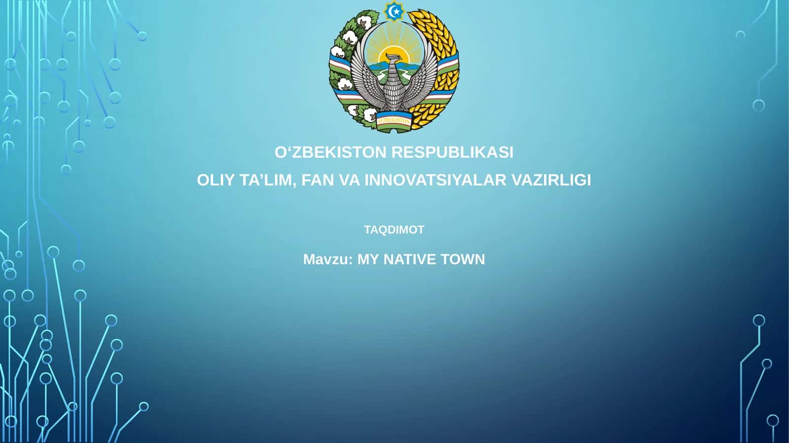 MY NATIVE TOWN 1
