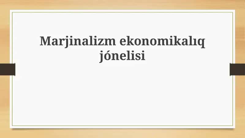 Marginalizm 1