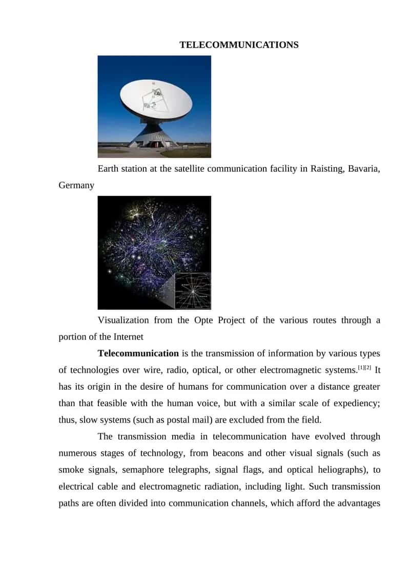 TELECOMMUNICATIONS 1