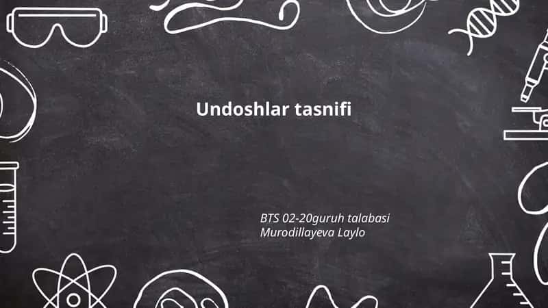 Undoshlar tasnifi 1