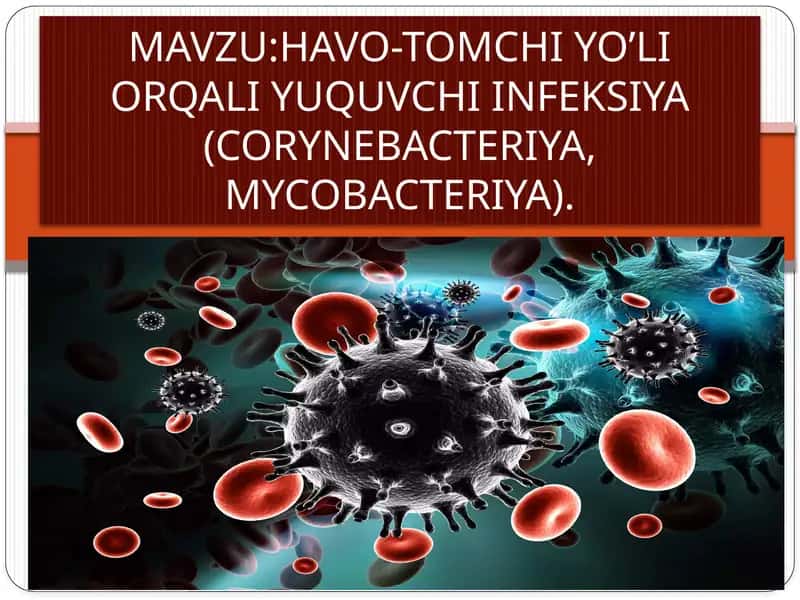 HAVO-TOMCHI YO’LI ORQALI YUQUVCHI INFEKSIYA (CORYNEBACTERIYA, MYCOBACTERIYA). 1