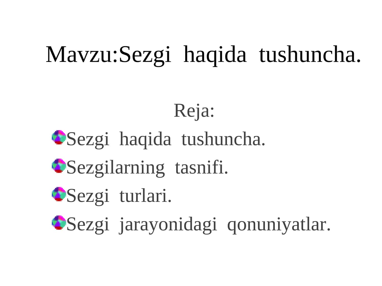 Sezgi haqida tushuncha 1