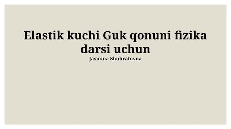 Hukning Qonuni: Qo'llanilishi va Chegaralanishi 1