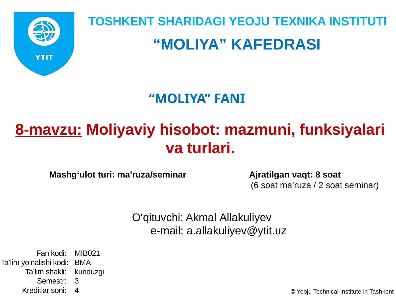 Moliyaviy hisobot: mazmuni, funksiyalari vaturlari 1