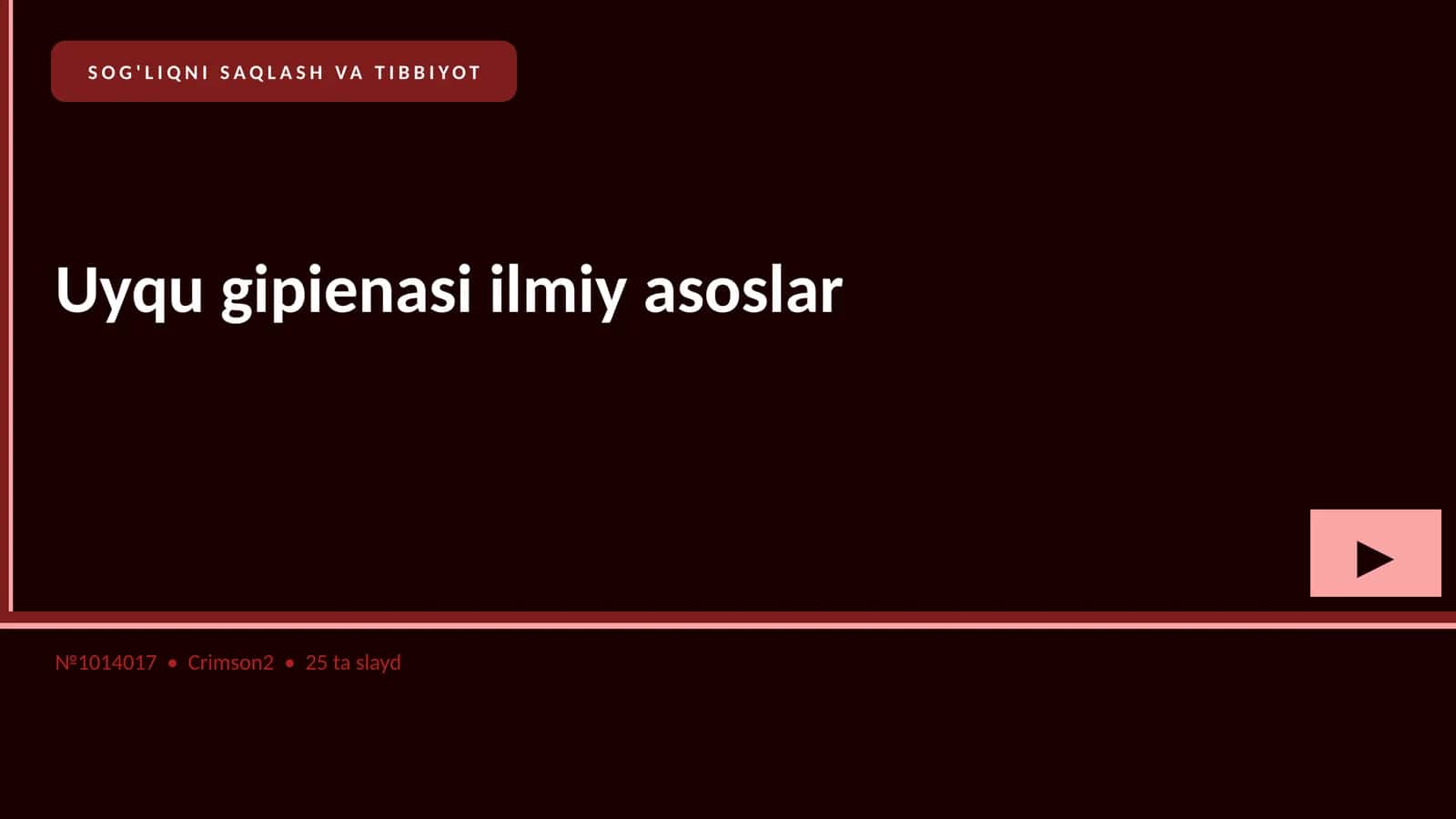 Uyqu gipienasi ilmiy asoslar 1