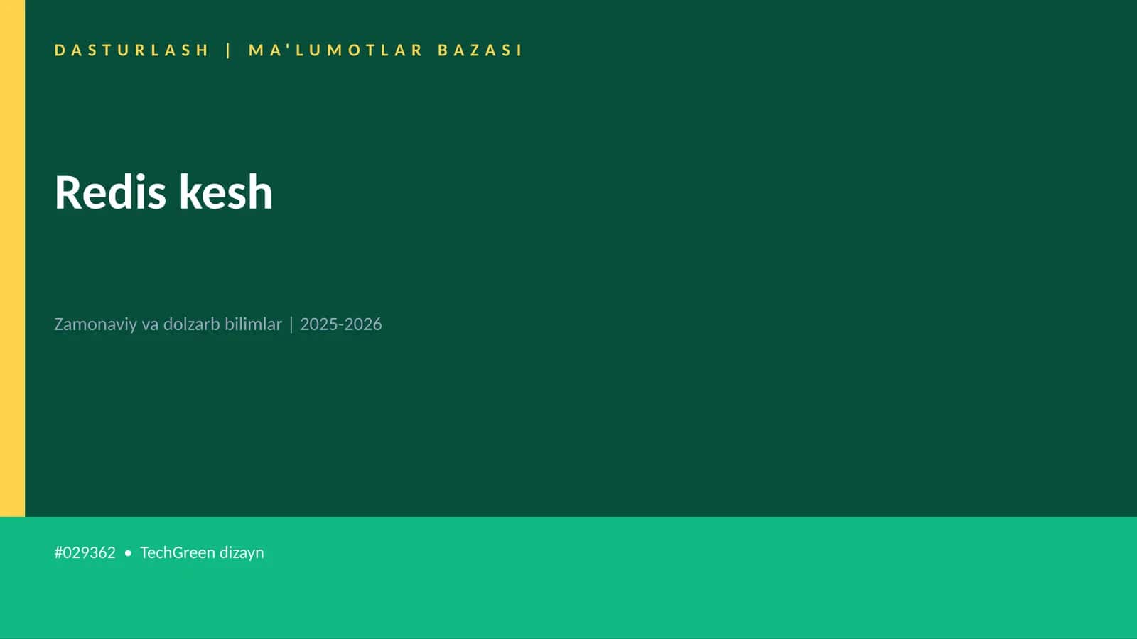 Redis kesh 1