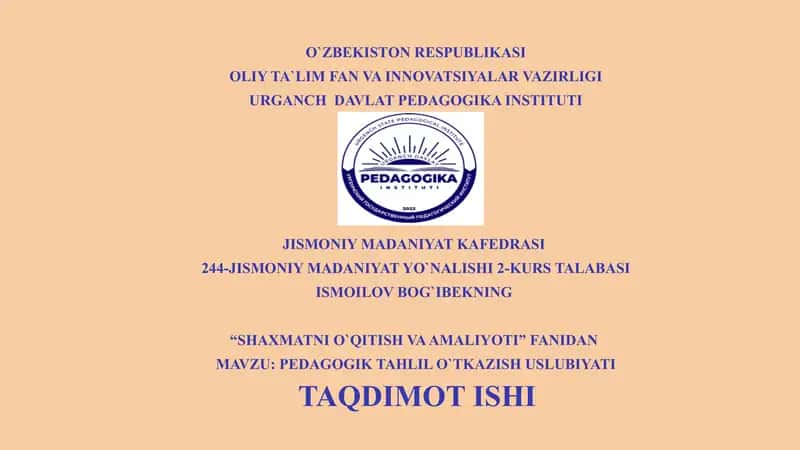 SHAXMAT DONALARINI YURISHI URIB OLISHI 1