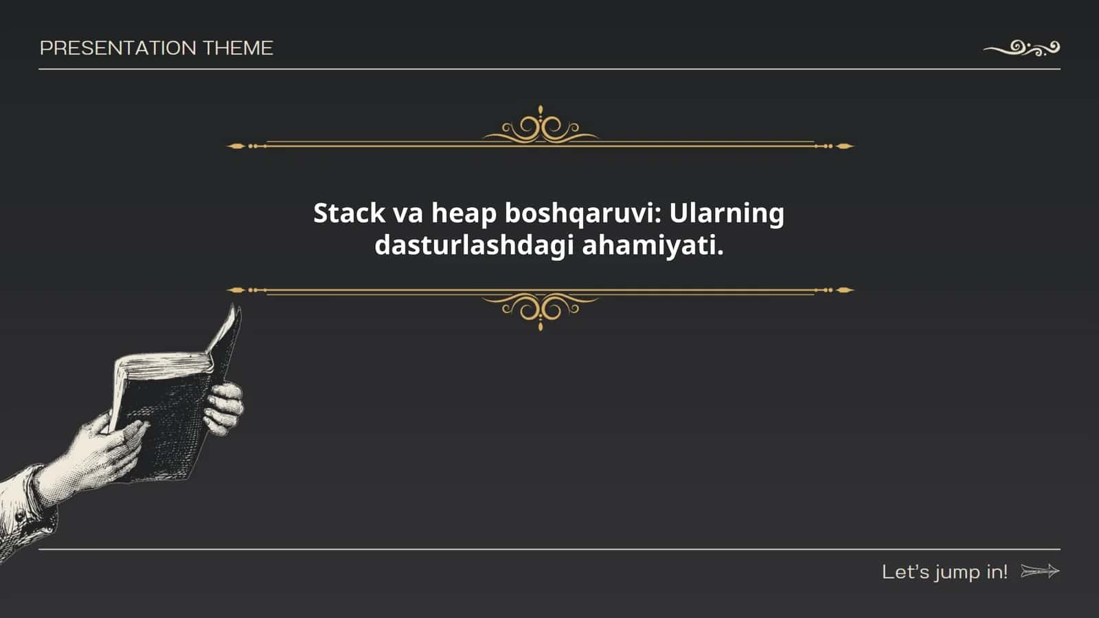 Stack va heap boshqaruvi: Ularning dasturlashdagi ahamiyati 1