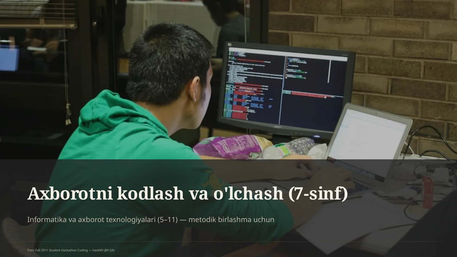 Axborotni kodlash va o'lchash (7-sinf) 1