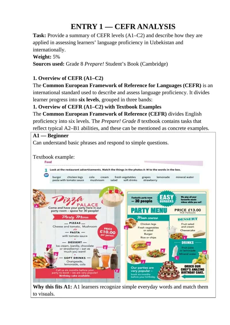 CEFR Analysis 1