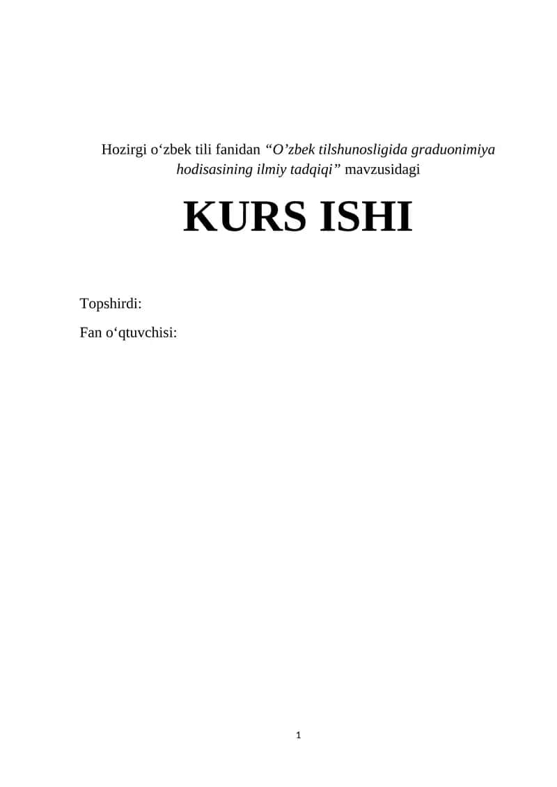 O’zbek tilshunosligida graduonimiya hodisasining ilmiy tadqiqi 1