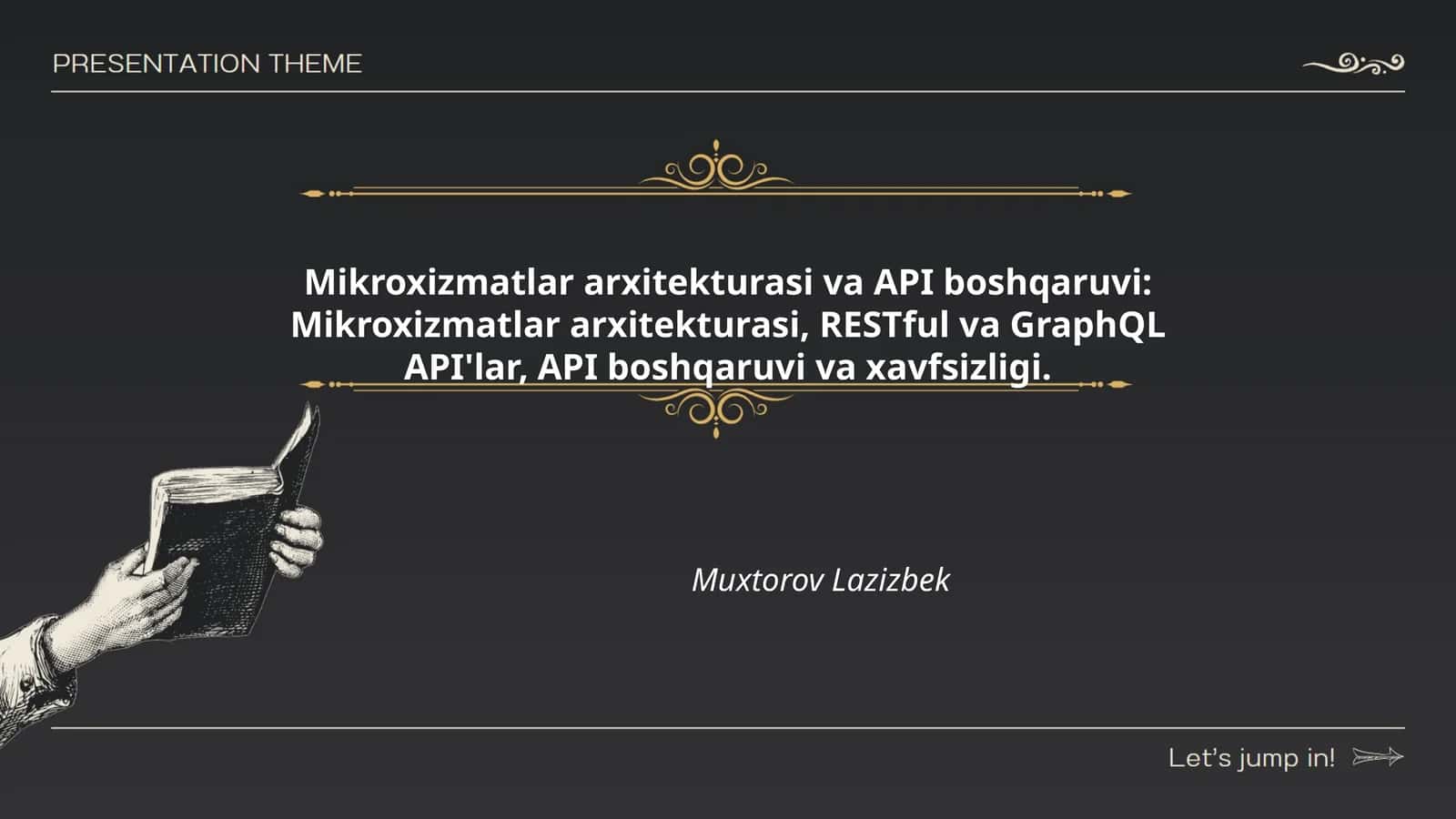 Mikroxizmatlar arxitekturasi va API boshqaruvi 1