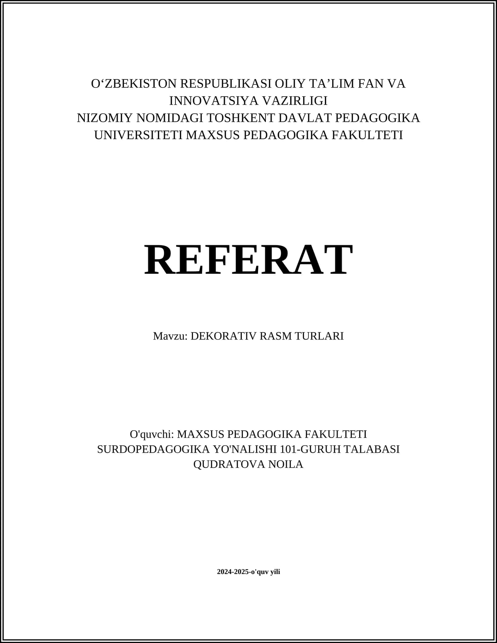 DEKORATIV RASM TURLARI 1