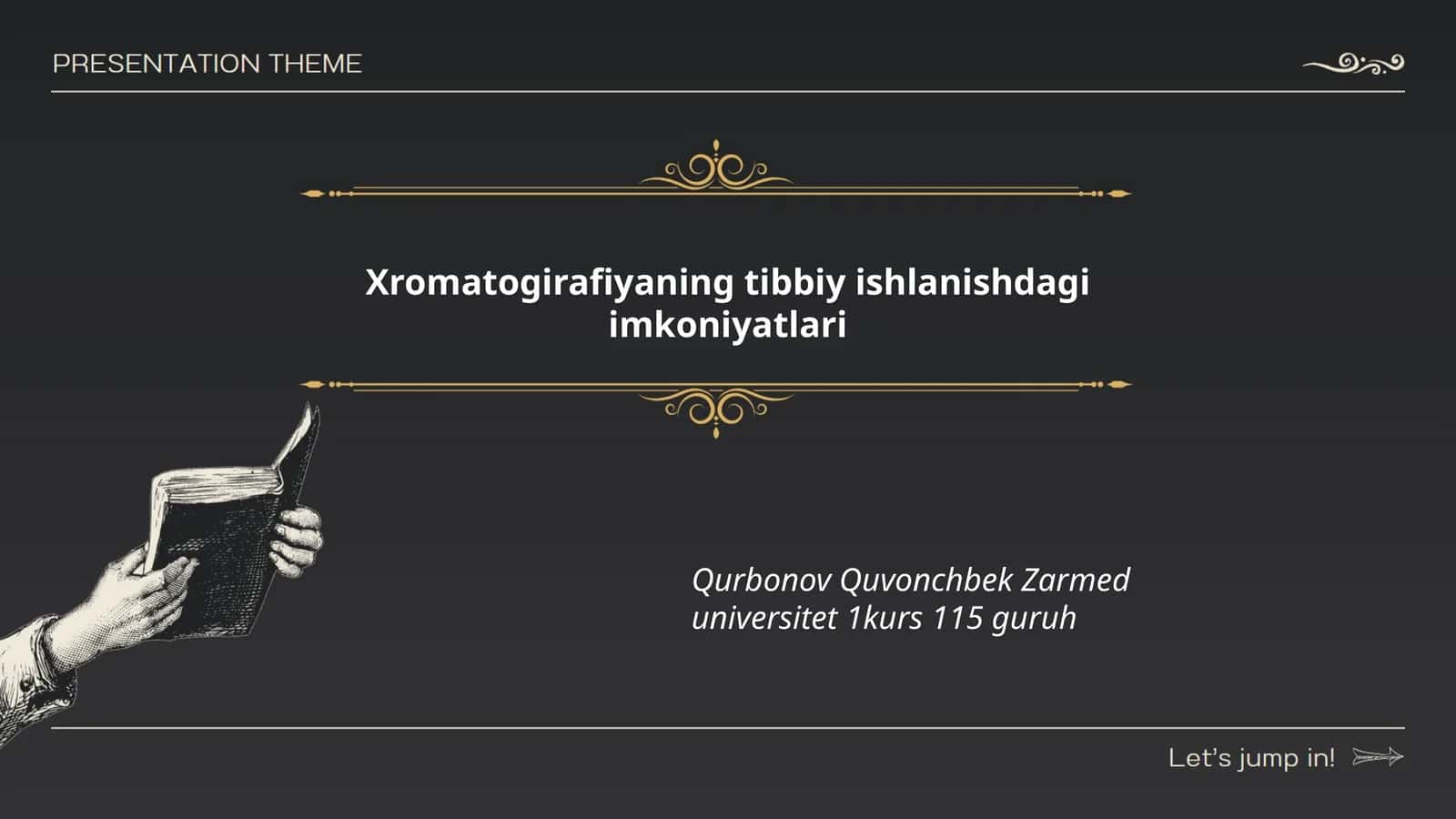 Xromatogirafiyaning tibbiy ishlanishdagi imkoniyatlari 1