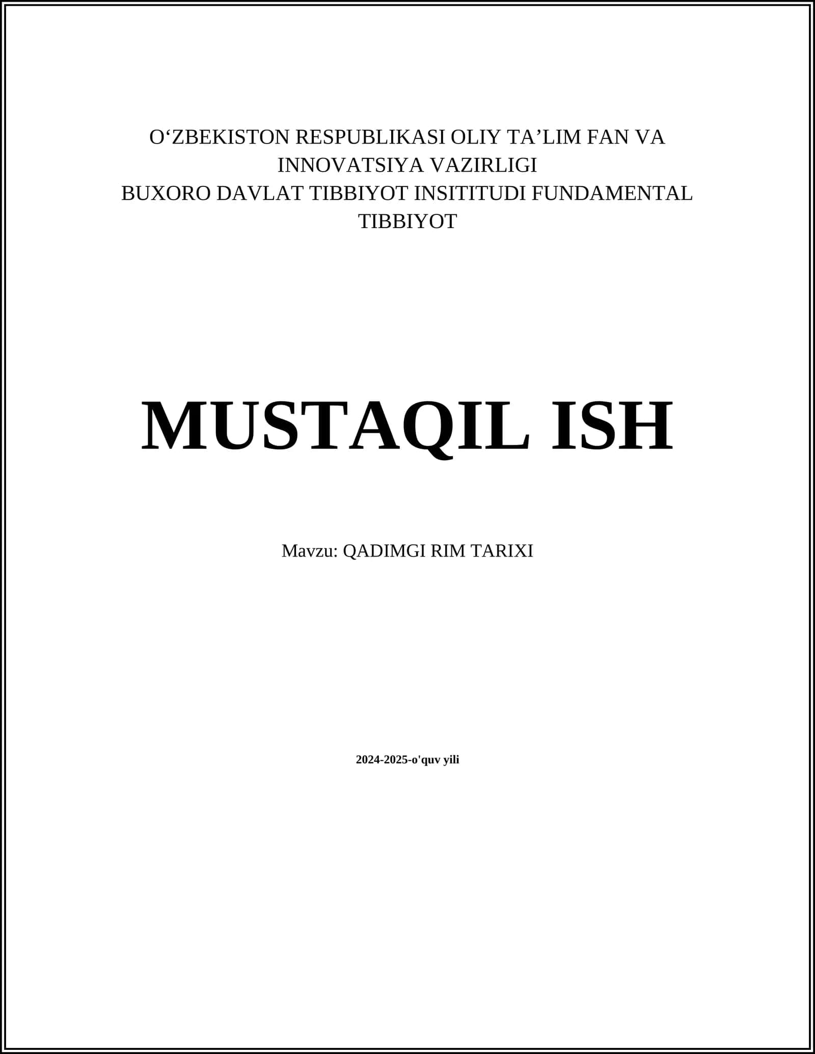 QADIMGI RIM TARIXI 1
