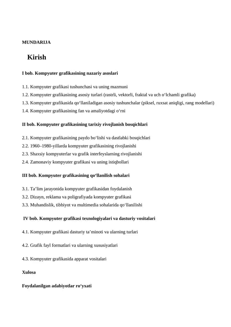 Kompyuter grafikasi 1