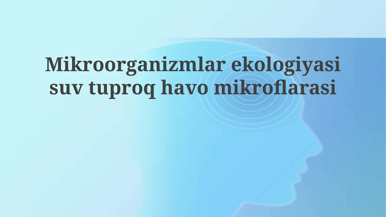 Mikrobial ekologiya 1