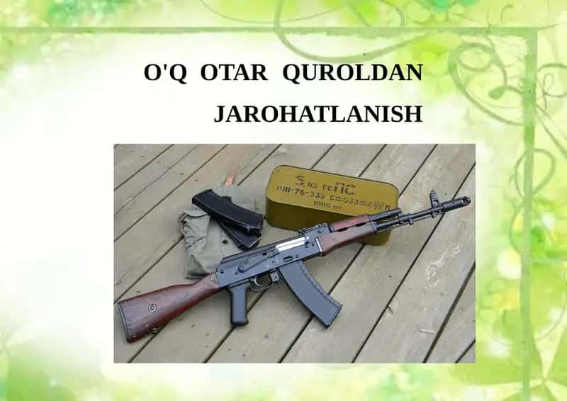 O'QOTAR QUROLDAN JAROHATLANISH 1