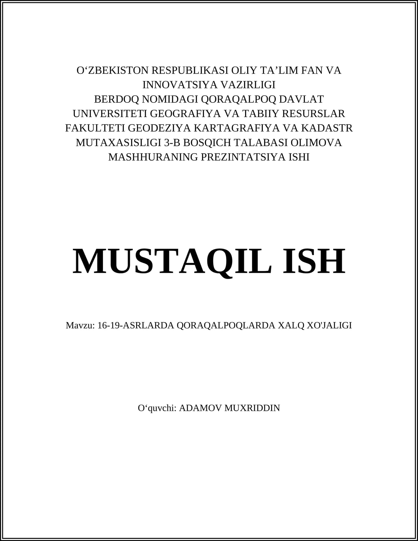 Qishloq xo'jaligi 1