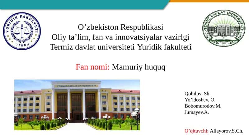 Mamuriy huquq 1
