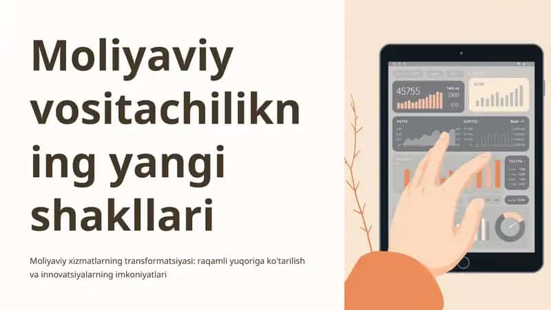 Moliyaviy vositachilikning yangi shakllari 1