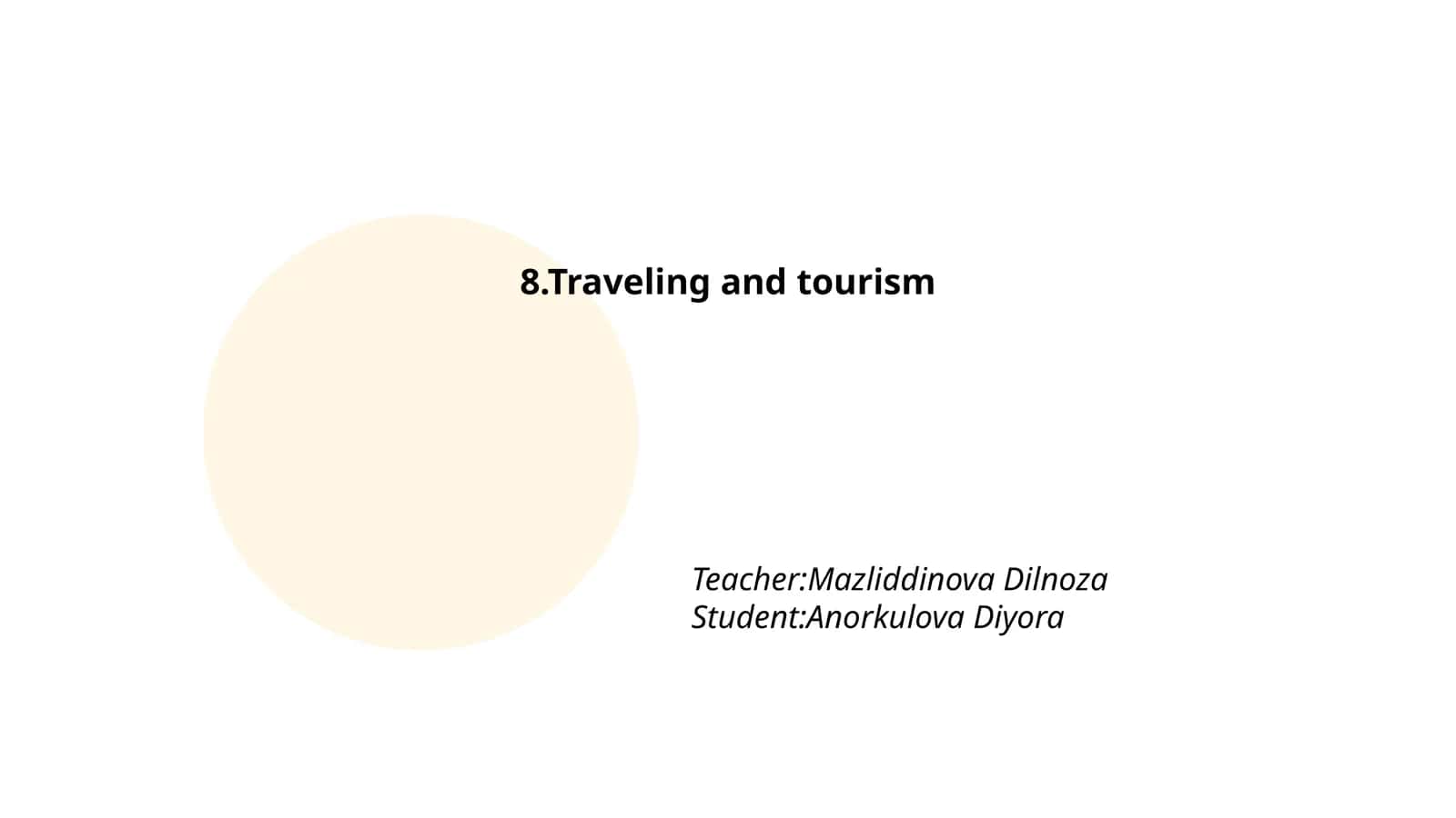 Sayohat va turizm 1