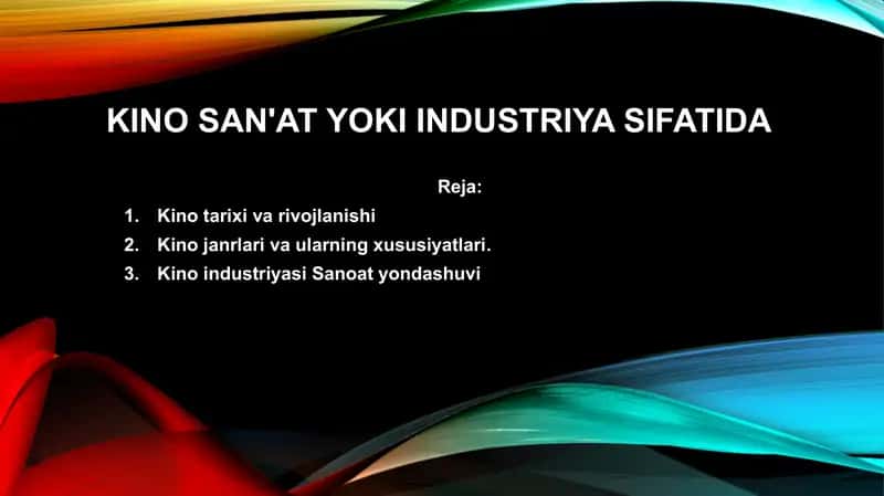 Kino san'at yoki industriya sifatida 1