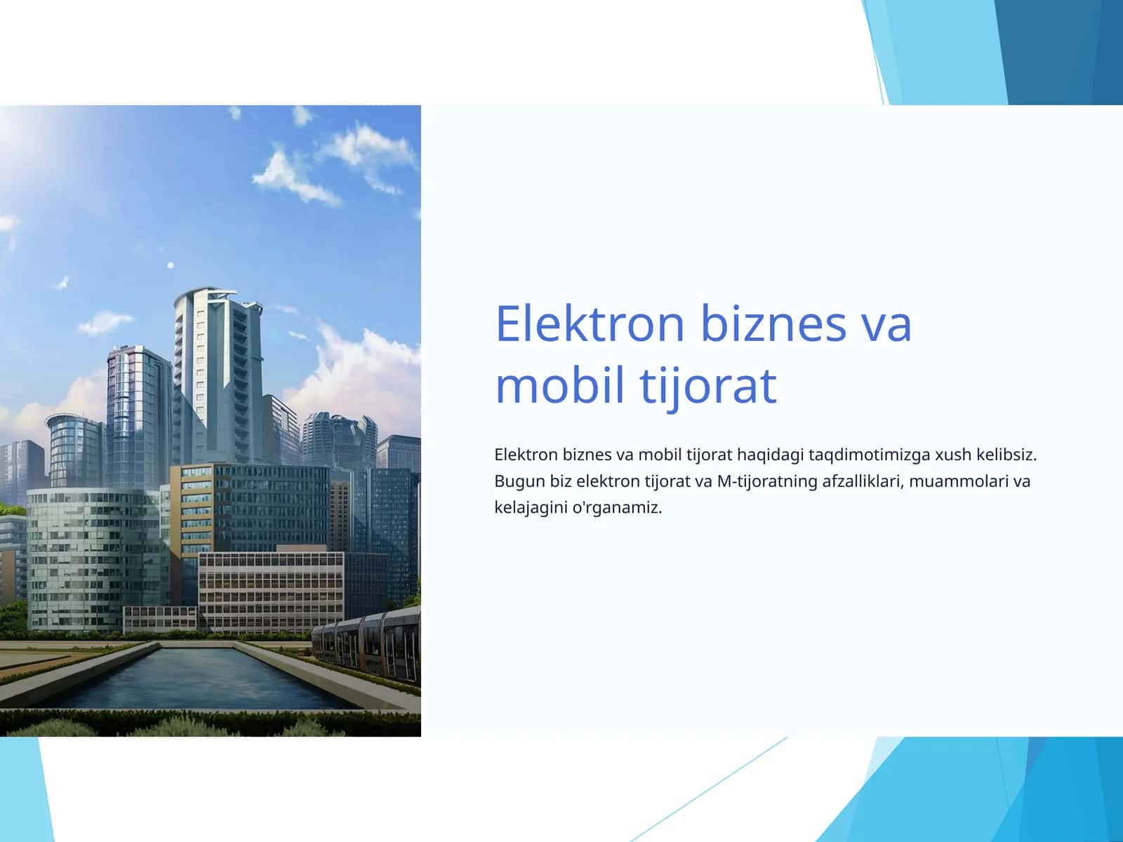 Elektron biznes va mobil tijorat 1