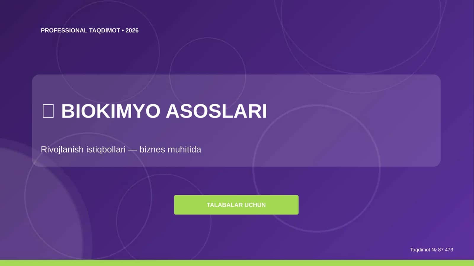 BIOKIMYO ASOSLARI 1