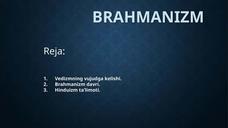 Brahmanizm 1