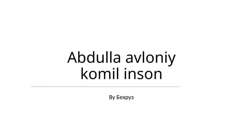 Avloniyning ta'limga qo'shgan hissasi 1